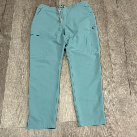 Figs Blue Cargo Pants Relaxed Fit. Sz M - Picture 1 of 5